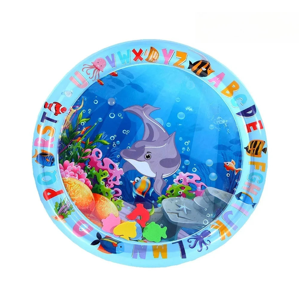 Water Sensory Play Mat Thickened Inflatable Water Mat For Cat And Dog Pet Playmat With Fish Sea Ocean Theme Sensory Toy Water