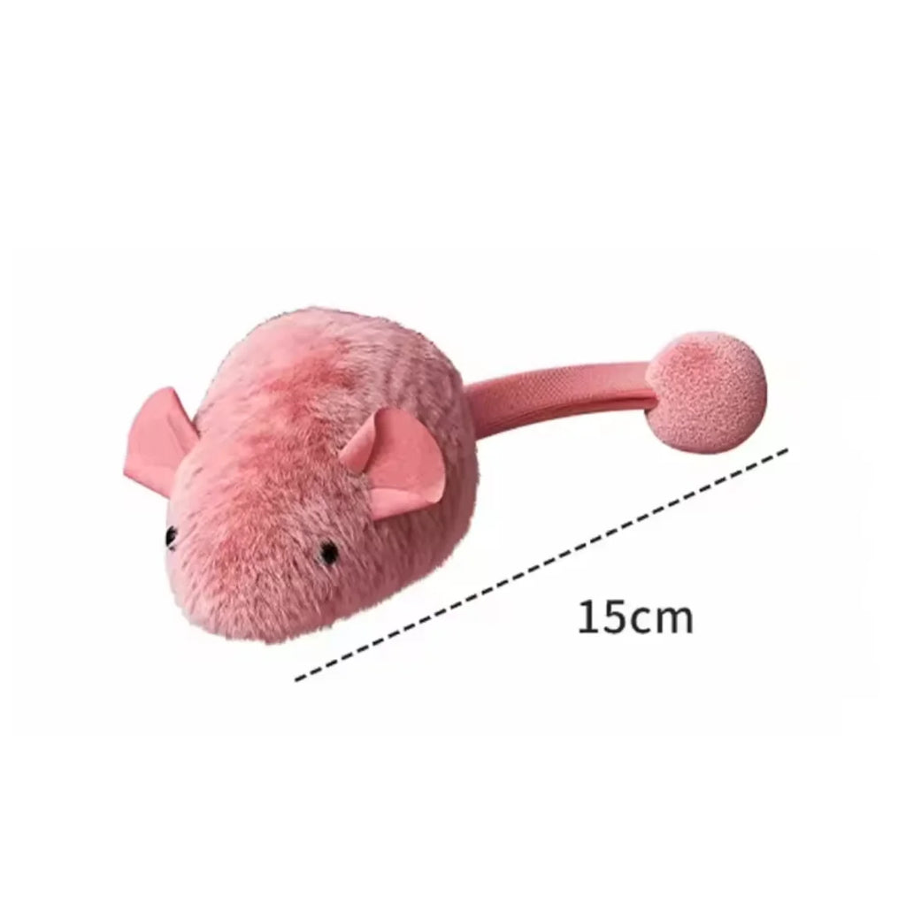 Interactive Plush Mouse Cat Toys Simulation Mice Kitten Self-Playing Plush Toys Indoor Pet Cats Chew Toy