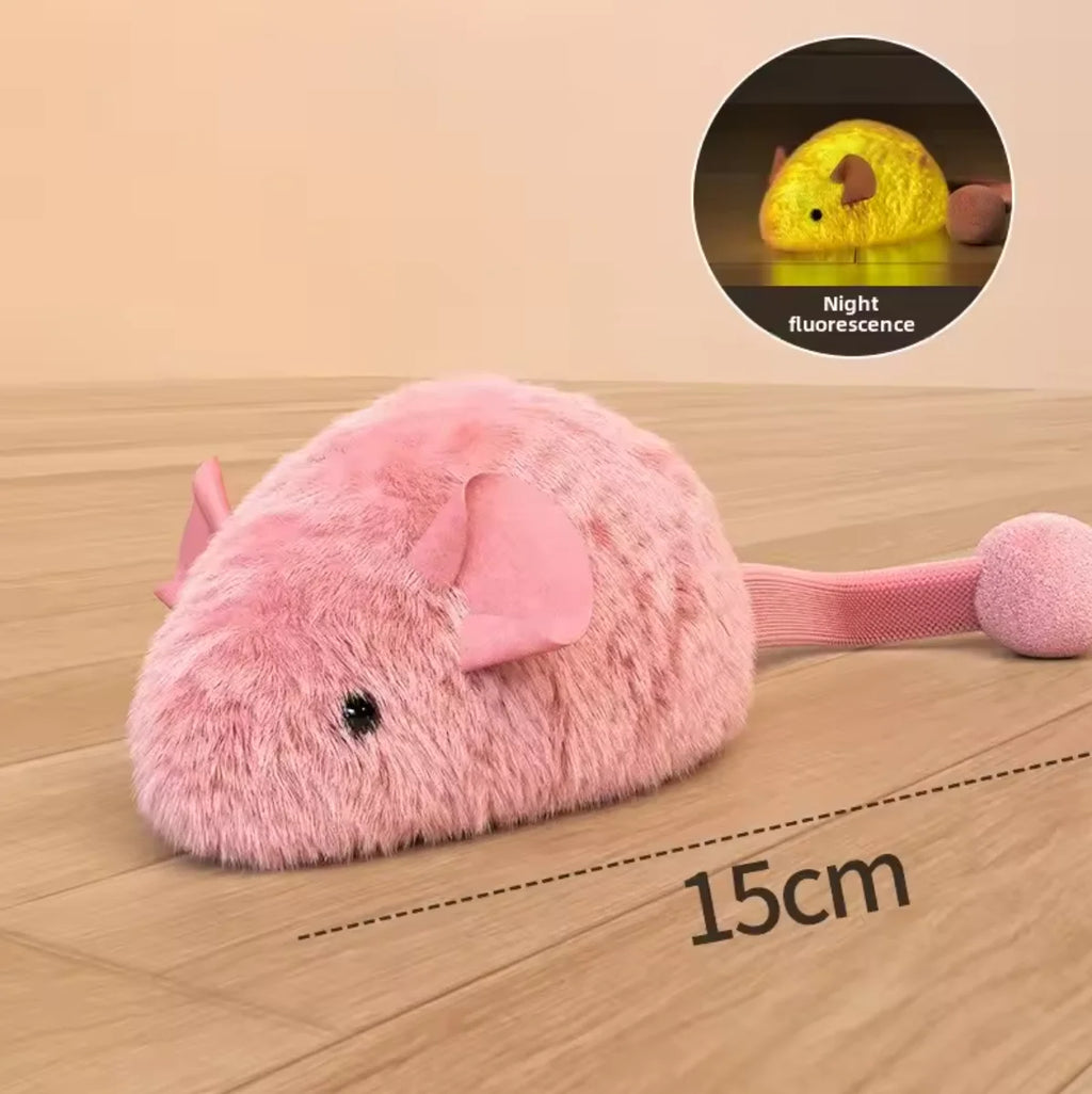 Interactive Plush Mouse Cat Toys Simulation Mice Kitten Self-Playing Plush Toys Indoor Pet Cats Chew Toy
