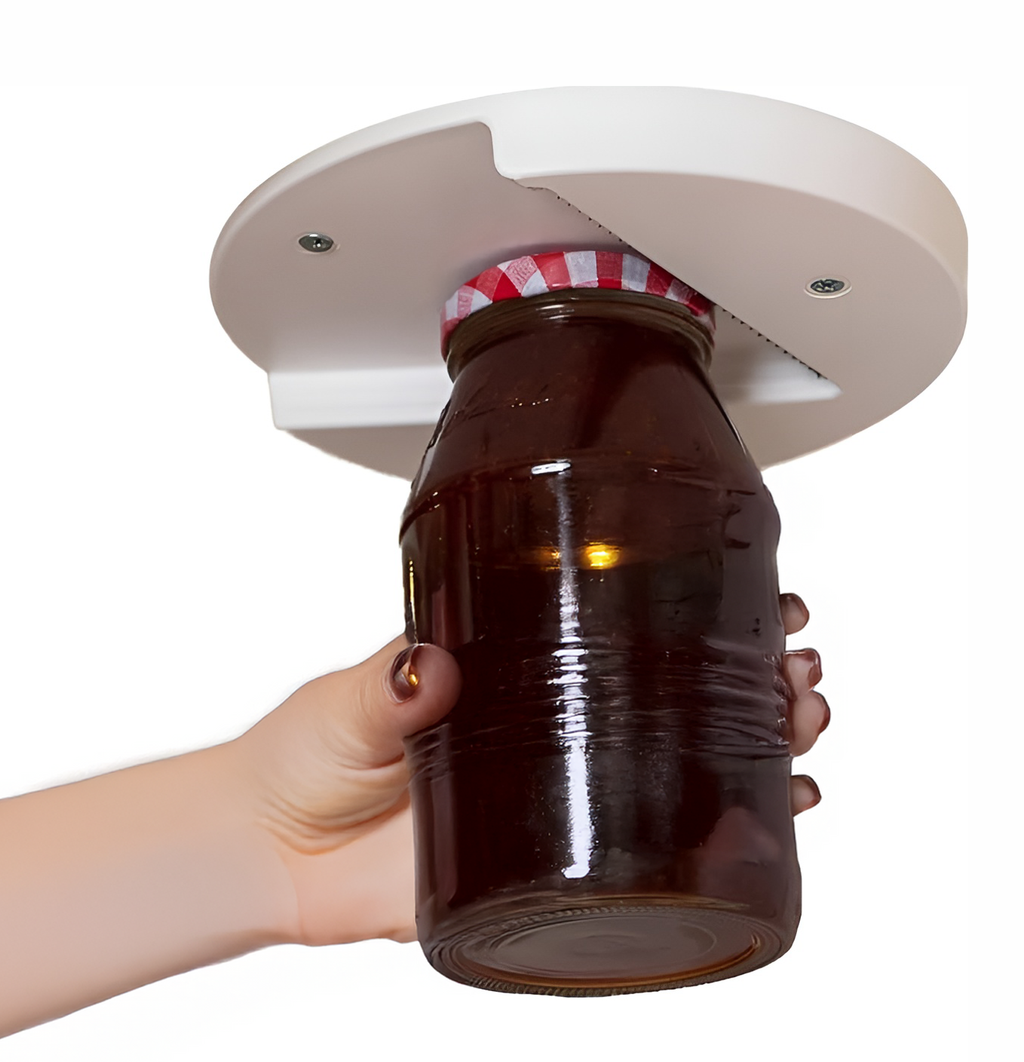 Jar Opener for Seniors – Under Cabinet Bottle & Lid Opener – Easy Grip for Weak Hands & Arthritis Relief