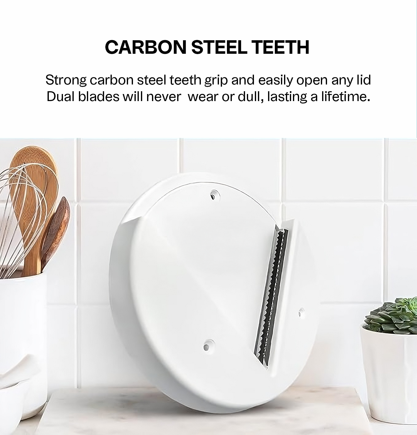 Jar Opener for Seniors – Under Cabinet Bottle & Lid Opener – Easy Grip for Weak Hands & Arthritis Relief