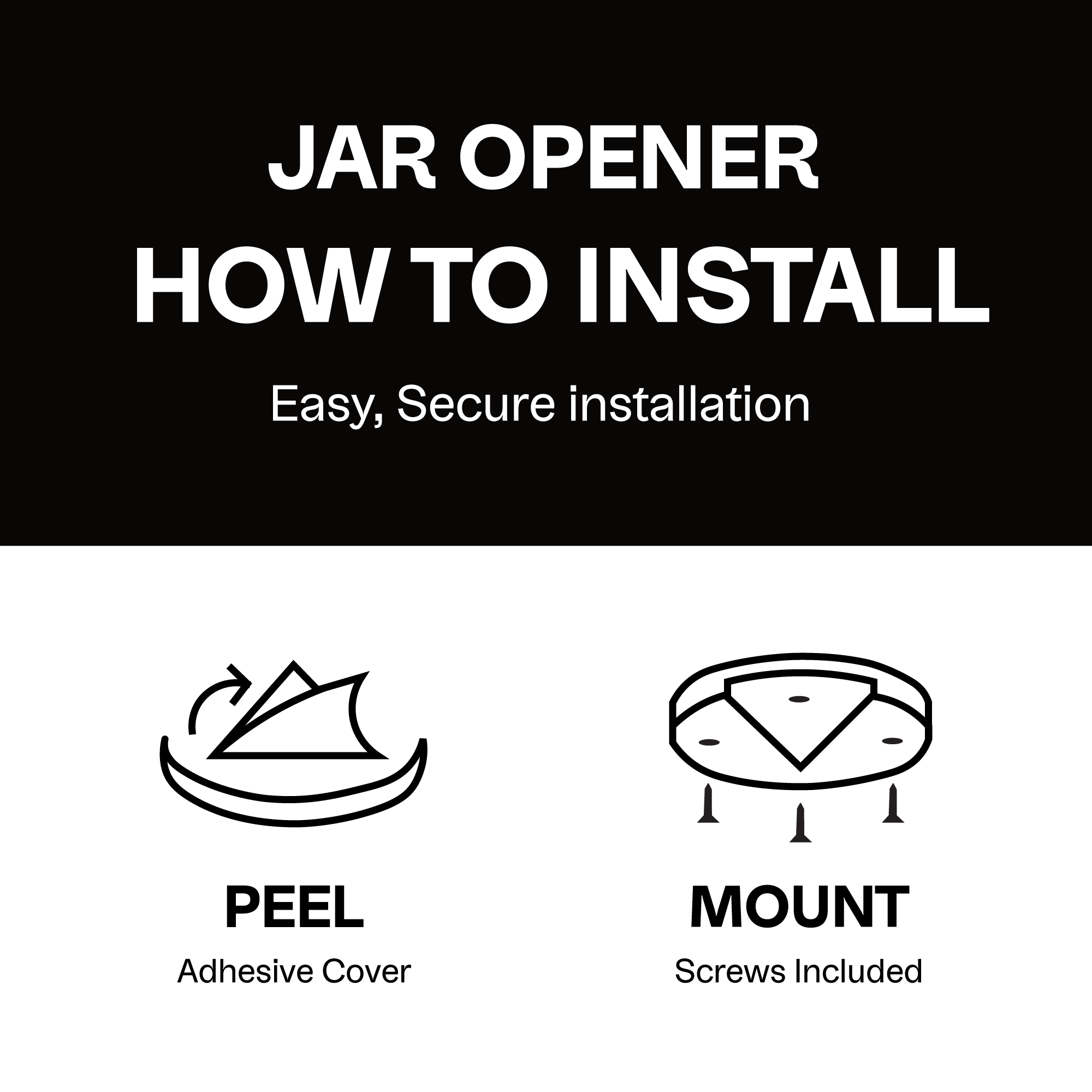 Jar Opener for Seniors – Under Cabinet Bottle & Lid Opener – Easy Grip for Weak Hands & Arthritis Relief