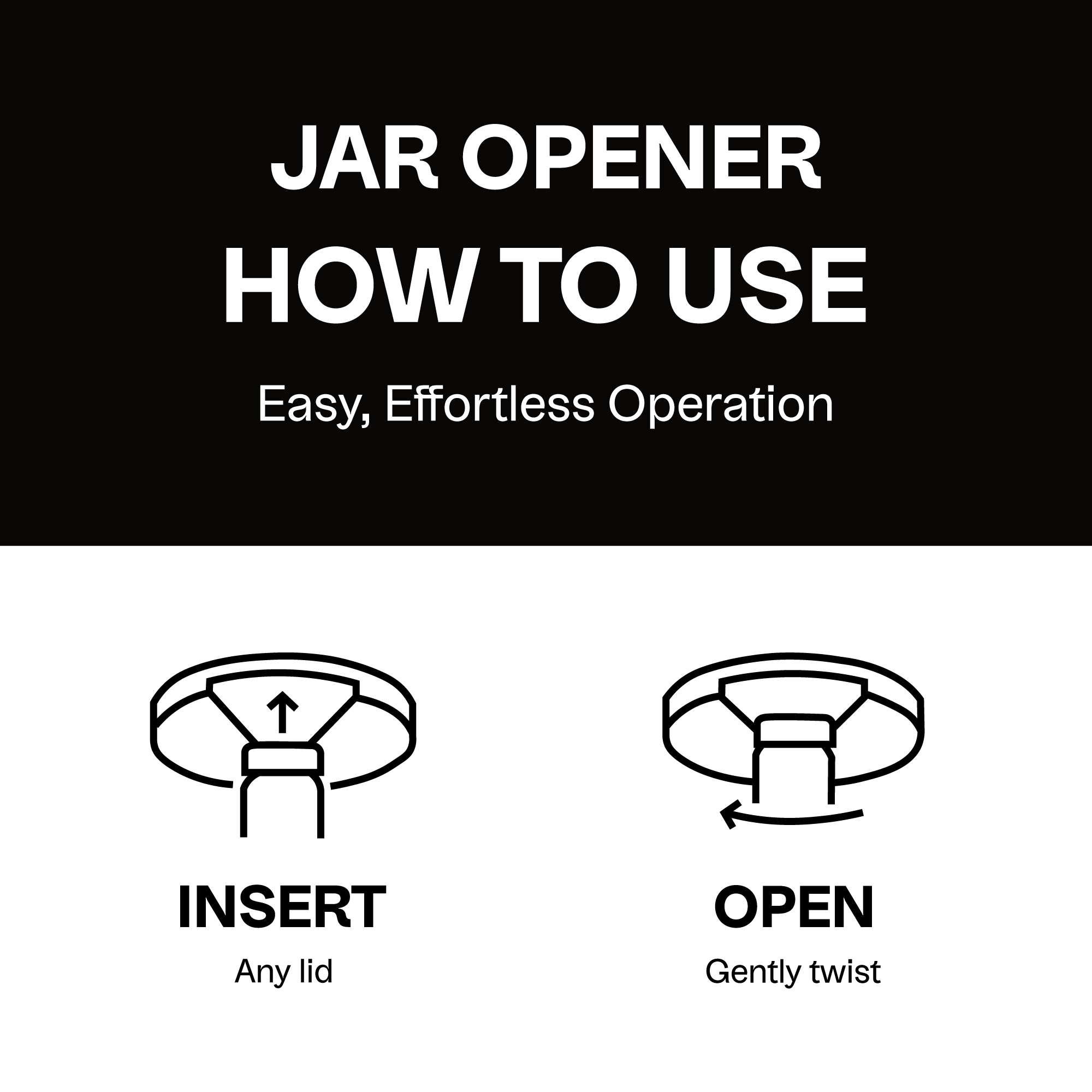 Jar Opener for Seniors – Under Cabinet Bottle & Lid Opener – Easy Grip for Weak Hands & Arthritis Relief